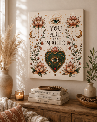 You Are The Magic Canvas Wall Art — Mystical Lotus Spiritual Decor