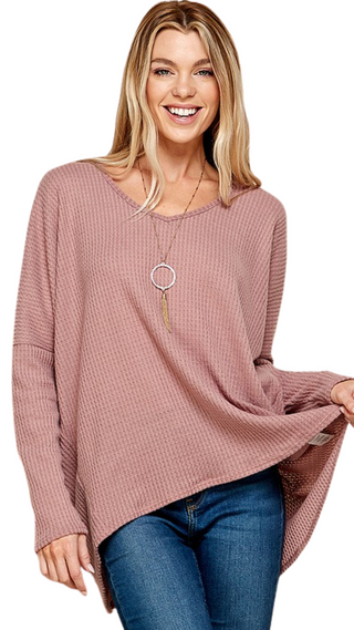 stylish and comfortable with The Cozy Waffle Knit Tee