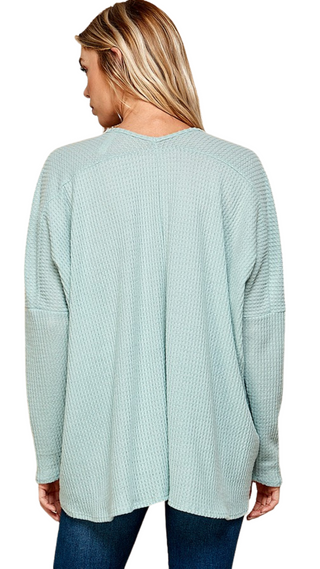 stylish and comfortable with The Cozy Waffle Knit Tee