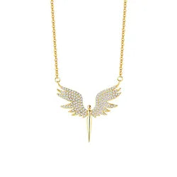 Celestial Guardian Angel Wing Necklace, necklace, Fitkitty Culture, Fitkitty Culture