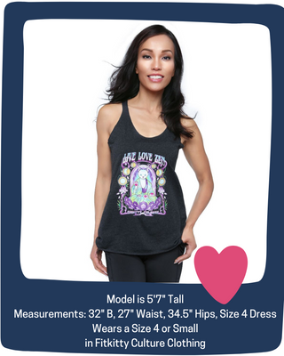 Love Love Zen Racerback Tank Top, Tank Top, Fitkitty Culture, Fitkitty Culture